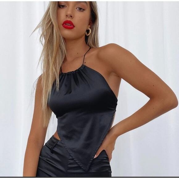 White Fox Boutique Dance Til Dawn Crop Top in Black - Picture 7 of 8